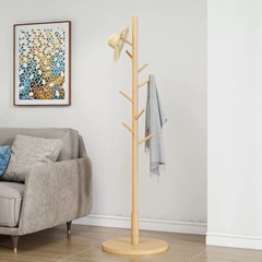 Cây Treo Quần Áo Kiểu Dáng Hàn Quốc, Loại Đế Tròn Cao 175cm Gỗ Tự Nhiên Lắp Ghép Tiện Lợi | Nội Thất Anh Hoàng