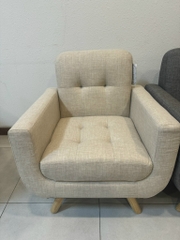 Ghế Sofa Đơn Bọc Vải Bố Cao Cấp Chân Gỗ, Sofà Đơn Loại To Dày Vải Bố Đẹp Dễ Vệ Sinh | SOFA H4-BG | Nội Thất Anh Hoàng