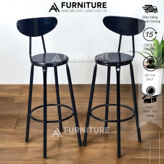 Ghế Quầy Bar Có Tựa Cao 60 Hoặc 75cm Tùy Chọn – Ghế Bar Dùng Cho Quán Cafe, Chụp Ảnh Studio, Nấu Ăn | Nội Thất Anh Hoàng