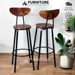 Ghế Quầy Bar Có Tựa Cao 60 Hoặc 75cm Tùy Chọn – Ghế Bar Dùng Cho Quán Cafe, Chụp Ảnh Studio, Nấu Ăn | Nội Thất Anh Hoàng