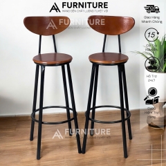 Ghế Quầy Bar Có Tựa Cao 60 Hoặc 75cm Tùy Chọn – Ghế Bar Dùng Cho Quán Cafe, Chụp Ảnh Studio, Nấu Ăn | Nội Thất Anh Hoàng