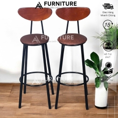 Ghế Quầy Bar Có Tựa Cao 60 Hoặc 75cm Tùy Chọn – Ghế Bar Dùng Cho Quán Cafe, Chụp Ảnh Studio, Nấu Ăn | Nội Thất Anh Hoàng