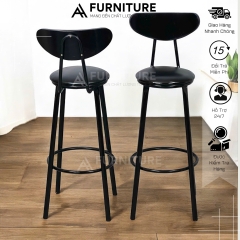Ghế Quầy Bar Có Tựa Cao 60 Hoặc 75cm Tùy Chọn – Ghế Bar Dùng Cho Quán Cafe, Chụp Ảnh Studio, Nấu Ăn | Nội Thất Anh Hoàng