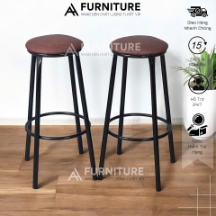 Ghế Quầy Bar Không Tựa Cao 60 Hoặc 75cm Tùy Chọn – Ghế Bar Dùng Cho Quán Cafe, Chụp Ảnh Studio, Nấu Ăn | Nội Thất Anh Hoàng