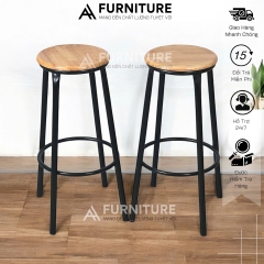 Ghế Quầy Bar Không Tựa Cao 60 Hoặc 75cm Tùy Chọn – Ghế Bar Dùng Cho Quán Cafe, Chụp Ảnh Studio, Nấu Ăn | Nội Thất Anh Hoàng