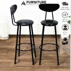 Ghế Quầy Bar Có Tựa Cao 60 Hoặc 75cm Tùy Chọn – Ghế Bar Dùng Cho Quán Cafe, Chụp Ảnh Studio, Nấu Ăn | Nội Thất Anh Hoàng