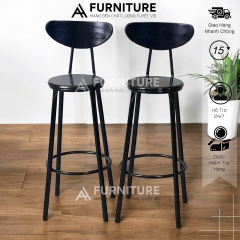 Ghế Quầy Bar Có Tựa Cao 60 Hoặc 75cm Tùy Chọn – Ghế Bar Dùng Cho Quán Cafe, Chụp Ảnh Studio, Nấu Ăn | Nội Thất Anh Hoàng