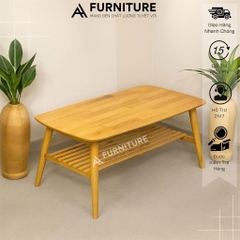 Bàn Sofa Gỗ Tự Nhiên Size 90x50cm Kết Cấu 2 Tầng Tiện Lợi, Có Thể Gấp Gọn Tiện Lợi, Cao 45cm