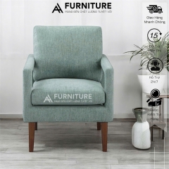 Ghế Sofa Đơn AA Furni Luxe – Chân Gỗ, Đệm Dày Êm Ái | SOFA88 | Nội Thất Anh Hoàng
