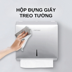 Hộp đựng giấy lau tay treo tường inox Interhasa HSD-E218