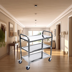 Xe Đẩy Inox 304 – 3 Tầng 