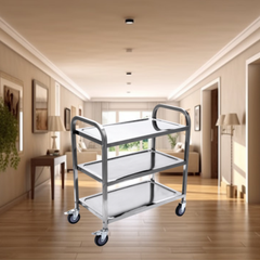 Xe Đẩy Inox 304 – 3 Tầng 