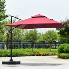 Ô Dù Ngoài Trời 3m Lệch Tâm Vuông Khung Nhôm