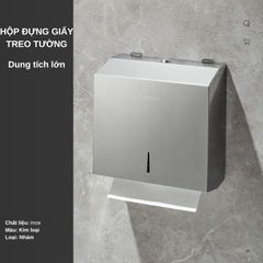 Hộp đựng giấy lau tay treo tường inox Interhasa HSD-E218