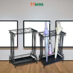 Giá Để Ô Dù Thép Sơn Tĩnh Điện Màu Đen – Loại 10 Ô, 18 Ô & 21 Ô