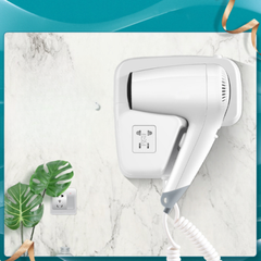 Máy Sấy Tóc Treo Tường Có Ổ Cắm Phụ