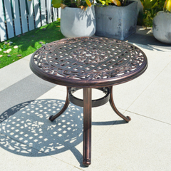 Bàn Nhôm Đúc Họa Tiết Cánh Hoa