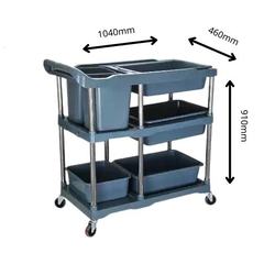 Xe đẩy phục vụ nhà hàng quán ăn 3 tầng Model: B-015N