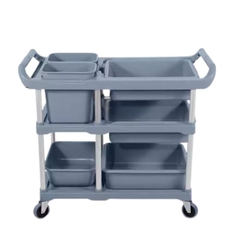 Xe đẩy phục vụ nhà hàng quán ăn 3 tầng Model: B-015N