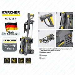 MÁY PHUN ÁP LỰC CAO KARCHER HD 5/11 P, HÀNG CHÍNH HÃNG NHẬP KHẨUTỪ ĐỨC