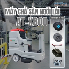 Máy chà sàn ngồi lái 2 mâm, Điện áp 24V, Công suất 2900w, Model: AT-X800