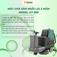 Máy Chà Sàn Ngồi Lái 2 Mâm AMTEK AT-860