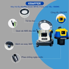 Máy hút bụi công nghiệp Kraffer KF15