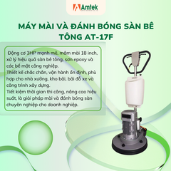 Máy mài sàn công nghiệp, Điện áp 220V-240V, công suất 3HP, model AT-17F