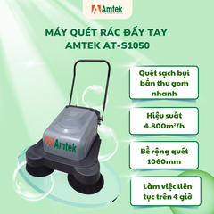 Máy quét rác đẩy tay, Điện áp : 24V- công suất 400W, Model: AT-S1050