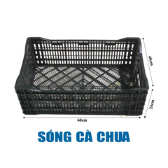 Sóng cà chua - Thùng nhựa đựng cà chua - 600x400x240 mm