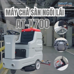 Máy chà sàn ngồi lái 2 mâm, Điện áp 24V, Công suất 2400w, Model: AT-X700