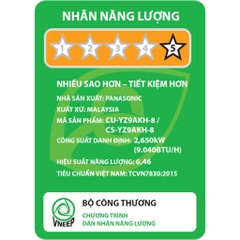 Điều hòa 2 chiều Panasonic Inverter 1 HP CU/CS-YZ9AKH-8