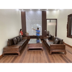 Combo Bộ Sofa đối văng liền TX-2000 - 2M6 x 4cm - Mầu lau Hương