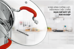nồi lẽ xửng 22cm inox 5 đáy SUNHOUSE SHG22