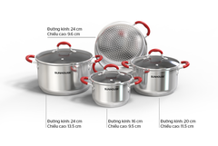nồi lẽ xửng 22cm inox 5 đáy SUNHOUSE SHG22