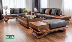 Bộ bàn ghế Sofa thuyền gỗ sồi 2M7 mặt nan new LT11500