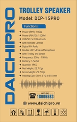 Loa Kéo Di Động Karaoke Bass 40 Daichipro DCP-15Pro