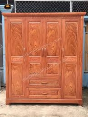 Tủ áo 4 gỗ hương đá tiêu chuẩn 4 cánh R1M95 TL