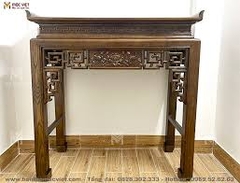 Bàn thờ gỗ sồi chiện có tủ hương