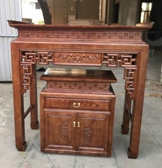 Bàn thờ gỗ sồi chiện có tủ hương