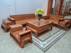 Combo Bộ bàn ghế Sofa cỡ đại cao cấp TT - Hương xám chân quỳ D2M6XS85