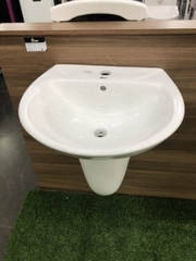 CHẬU LAVABO TREO TƯỜNG TEADY - LVC001-1 1 LỖ