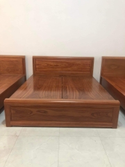 Giường Ngủ gỗ Veneer hương xám giát phản 1m6v25Cm