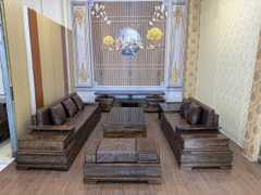 Combo Bộ bàn ghế sofa chân quỳ đối hàng đại HTD11600