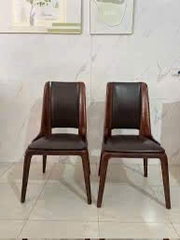 Bộ bàn ghế ăn gỗ sồi 1M6-6 ghế mới bọc da New 11300