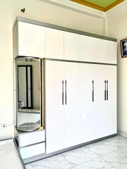 Tủ quần áo MDF phủ melamin cao cấp 2mx2m4 liền góc