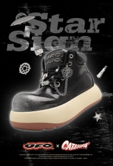 Giày Cat & Sofa UFO Boots Black Gum Silver