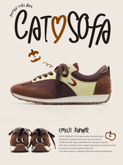 Giày Cat & Sofa Emoji Runner Brown 2025