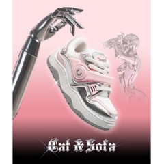 Giày Cat & Sofa Headphone Silver Pink
