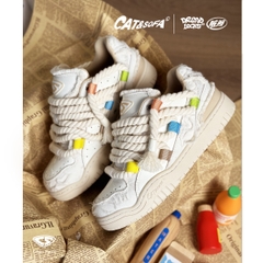 Giày Cat & Sofa Destruction Lace Cream Beige
